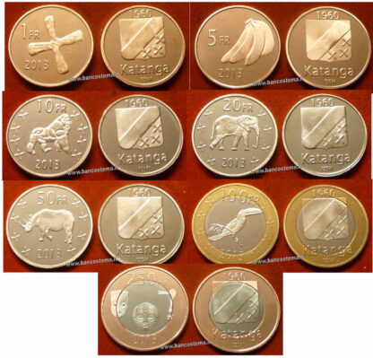 Katanga set 7 pz 2013 unc
