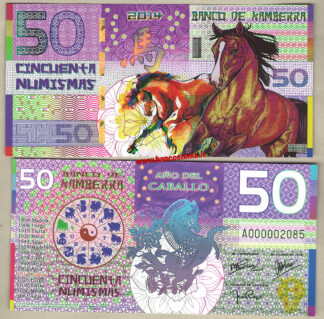 Kamberra 50 Numismas 2014 cavallo unc polymer