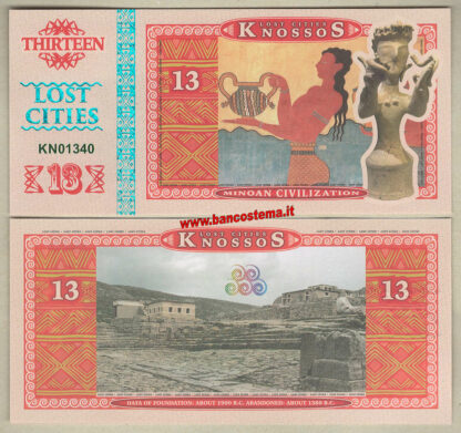 Knossos set 6 pz 2016 paper unc serie città perdute - immagine 2