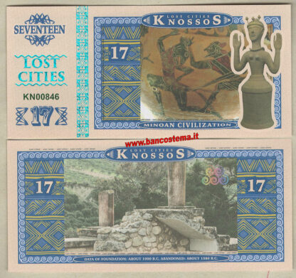 Knossos set 6 pz 2016 paper unc serie città perdute - immagine 6