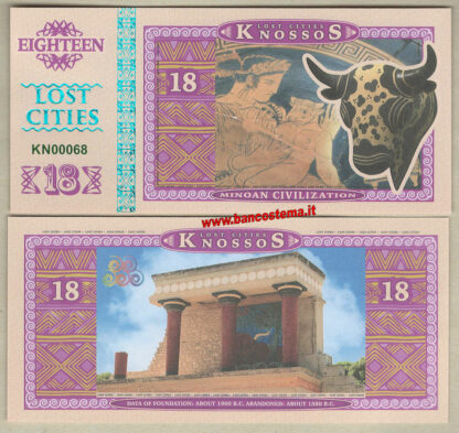 Knossos set 6 pz 2016 paper unc serie città perdute - immagine 7