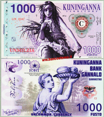 Kuninganna Territory 5-10-25-50-100-200-500-1.000 Fusto 2015 set 8 pz polymer unc - immagine 2