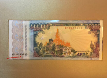 Laos P40 100.000 Kip commemorativa 2010 + folder