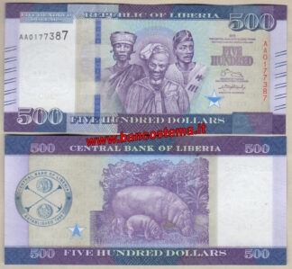 Liberia P36a 500 Dollars 2016 unc