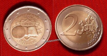 moneta Lussemburgo 2 euro commemorativo 2007 50º anniversario della firma del Trattato di Roma FDC