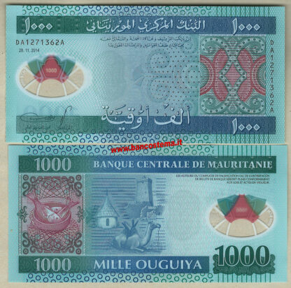MAURITANIA P19 1.000 Ouguiya 28.11. 2014 unc polymer