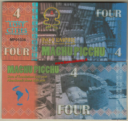Machu Picchu set 6 pz 2017 paper unc serie città perdute - immagine 4