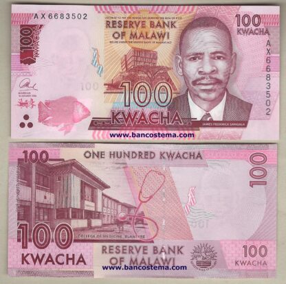 Malawi P65b 100 Kwacha 01.01.2016 unc