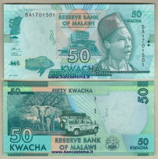 Malawi P64c 50 Kwacha 01.01.2016 unc