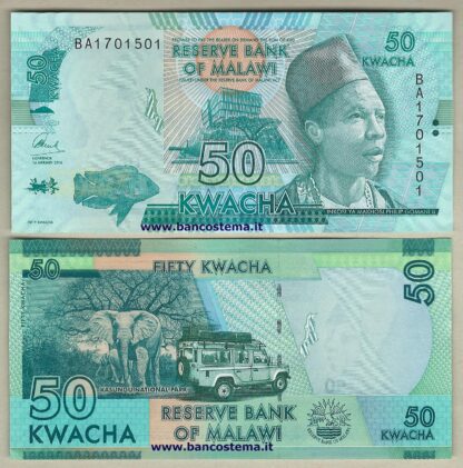 Malawi P64c 50 Kwacha 01.01.2016 unc