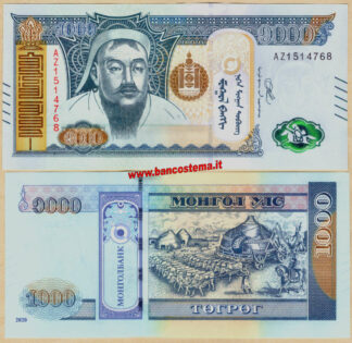 Banconota Mongolia W75 1.000 Tugrik 2020 unc