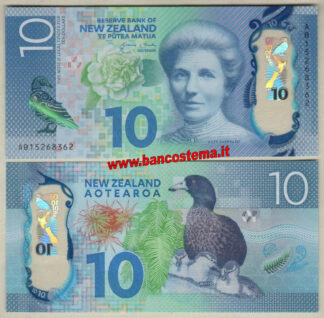 banconota New Zealand P192 10 Dollars 2015 (2016) unc - polymer
