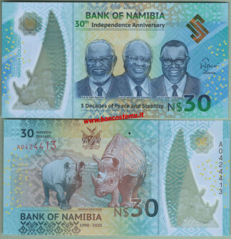 namibia-pw18-30-dollars-commemorativa-30-annivesario-dindipendenza-2020-polymer-unc