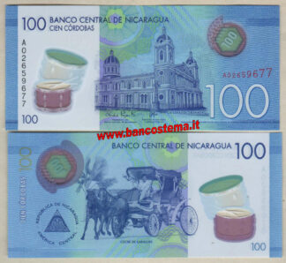 Nicaragua P212a 100 Cordobas 2015 unc - polymer