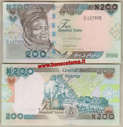 Nigeria P29p 200 Naira 2016 (2017) unc