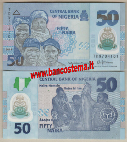 Nigeria P40j 50 Naira 2016 (2017) polymer unc