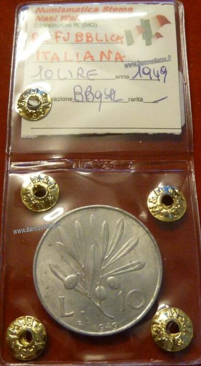 Italia 10 lire "Ulivo" 1949 BBqSPL - immagine 3