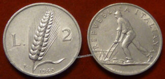 Moneta Italiana 2 lire "Spiga" Repubblica Italiana 1948 SPL