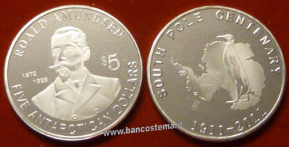 Polo sud 5 Dollars 2011 unc