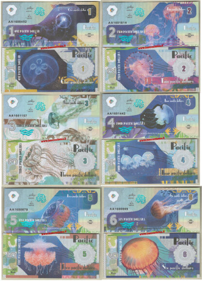 Pacific Ocean set 6 pz 2016 nd paper unc