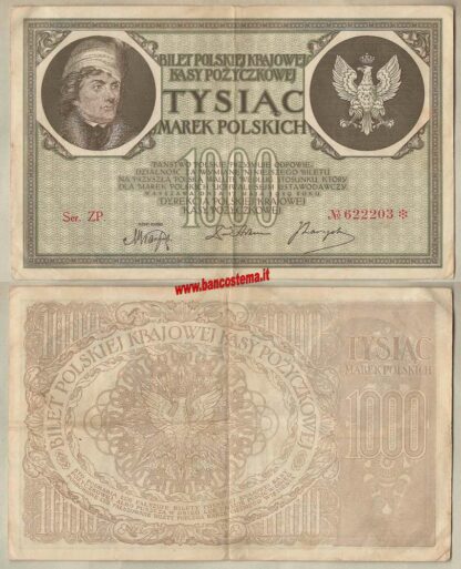 Poland P22 1.000 Marek 17.05.1919 vf