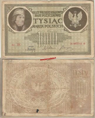 Poland P22 1.000 Marek 17.05.1919 vf