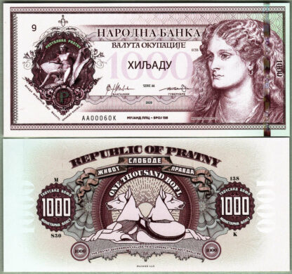 Republic of Pratny 1.000 - 5.000 - 10.000 - 20.000 Bolf serie AA 2020 Polymer unc - immagine 5