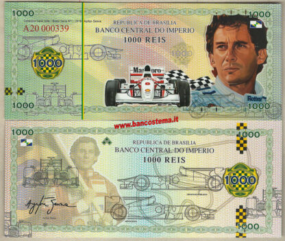 Republica De Brasilia set 3 pz polymer e carta unc - immagine 2