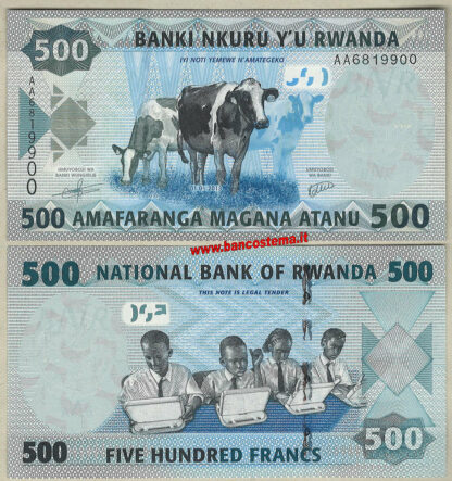 banconota Rwanda P38 500 Francs 01.01.2013 unc