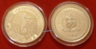 Samoa 2 Tala 2018 cavalluccio marino (seahorse) unc