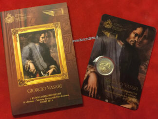 San Marino 2 euro 2011 FDC commemorativo Giorgio Vasari in folder