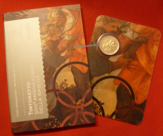 San Marino 2 Euro 2018 FDC commemorativo 500° anniversario del Tintoretto in folder