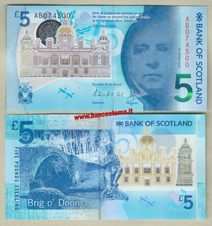 Scotland P130 5 Pounds 25.03.2016 (2017) BOS polymer unc