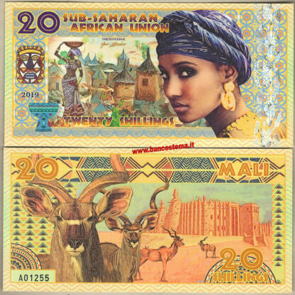 Sub-Saharan African Union set 4 pz 2019 polymer unc - immagine 3