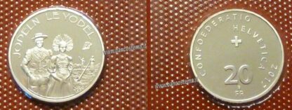 Svizzera 20 Francs 2017 commemorativa Jodel fdc - immagine 3