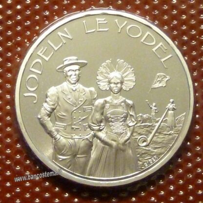 Svizzera 20 Francs 2017 commemorativa Jodel fdc