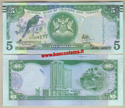 Trinidad and Tobago P47c 5 Dollars (2017) unc