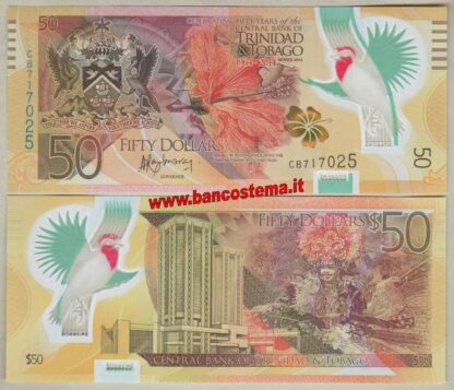 Trinidad and Tobago P59 50 Dollar 2015 unc polymer