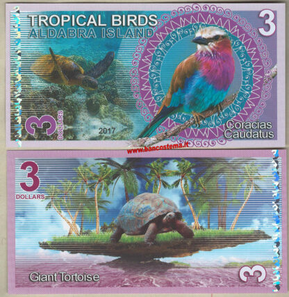 Tropical Birds Aldabra Island set 5 pz. 2017  plastic - immagine 6