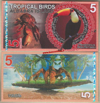 Tropical Birds Aldabra Island set 5 pz. 2017  plastic - immagine 5