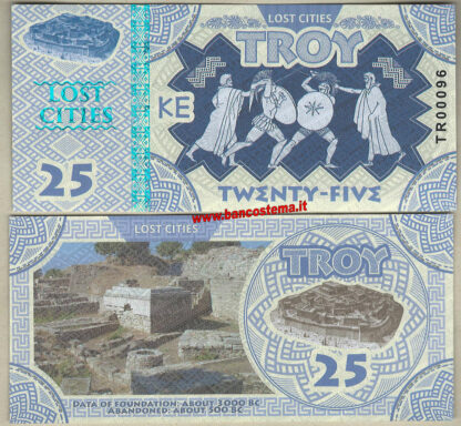 Troy set 6 pz 2017 paper unc serie città perdute - immagine 2