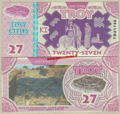 Troy set 6 pz 2017 paper unc serie città perdute - immagine 4