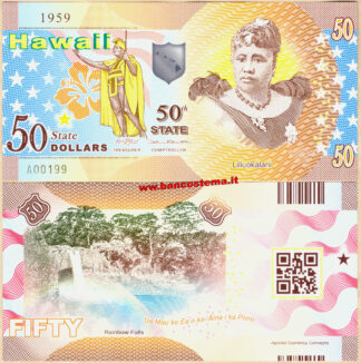 Usa 50 dollars Hawaii 50th State Polymer unc