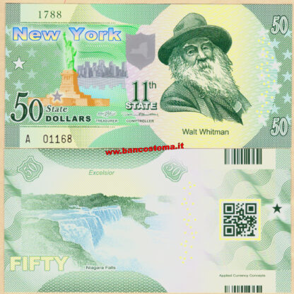 Usa 50 dollars New York 11th State Polymer unc