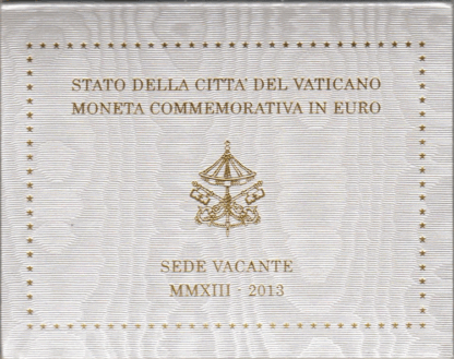 Vaticano 2 euro 2013 commemorativo sede vacante FDC