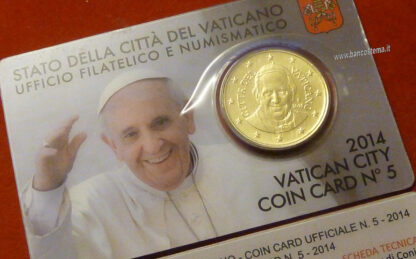 Vaticano coin card 50 cent nr.5 2014