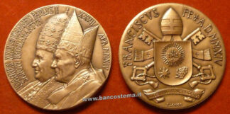 Vaticano-medaglia-bronzo-Papa-Giovanni-XXIII-e-Paolo-II.
