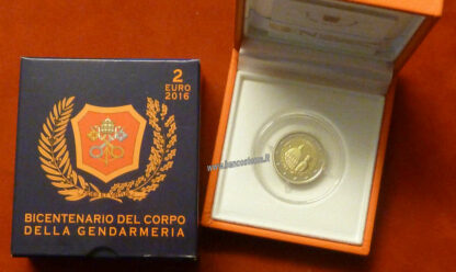 Vaticano 2 euro 2016 proof Commemorativo bicentenario del corpo della Gendarmeria - immagine 3