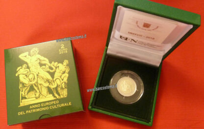 Vaticano 2 euro 2018 proof Commemorativo anno europeo del patrimonio culturale - immagine 2