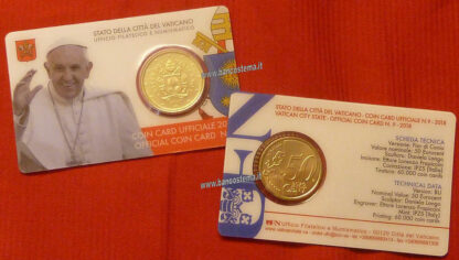 Vaticano coin card 50 cent nr.9  2018 - immagine 2
